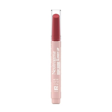 Neutrogena High Shine Glossy Lip with Vitamin E, Lip Gloss Makeup, Sweet Raspberry, .07 oz
