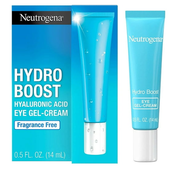 Neutrogena Hydro Boost Eye Cream, Under-Eye Moisturizer with Hyaluronic Acid, Fragrance Free and Non-Comedogenic, 0.5 Oz