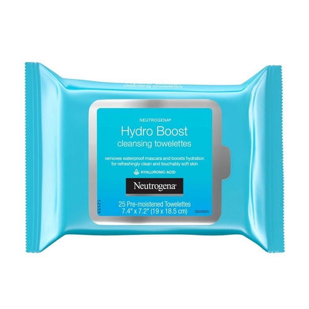 Neutrogena Hydro Boost Facial Cleansing Towelettes, 25 Ea, 6 Pack