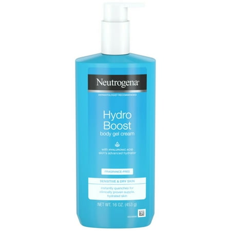 Neutrogena Hydro Boost Fragrance-free Hydrating Body Gel Cream, 16 oz (Pack of 6)