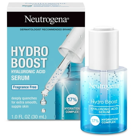 Neutrogena Hydro Boost Hyaluronic Acid Face Serum, Fragrance Free, 1 oz