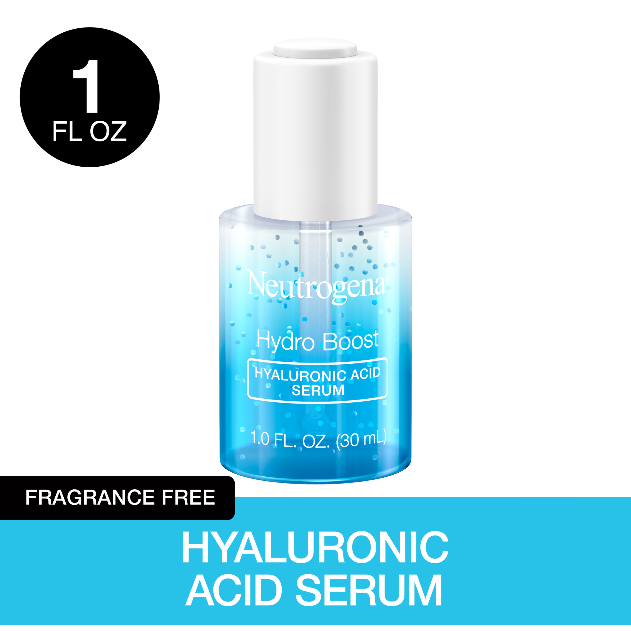 Neutrogena Hydro Boost Hyaluronic Acid Face Serum, Fragrance Free, 1 oz - image 1 of 9
