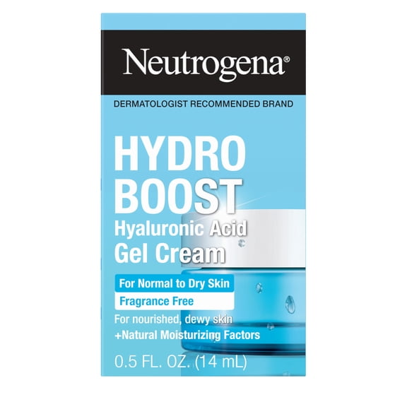 Neutrogena Hydro Boost Hyaluronic Acid Gel Cream, Travel Size Face Moisturizer, 0.5 fl. oz