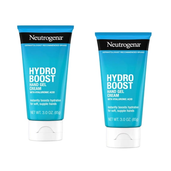 Neutrogena Hydro Boost Hydrating Hand Gel Cream with Hyaluronic Acid for Soft, Supple Hands, Light and Non-Grea (Pack of 2)