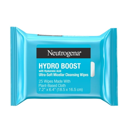 Neutrogena Hydro Boost Makeup Remover Wipes & Face Cleansing Towelettes, 25 Count