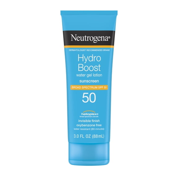 Neutrogena Hydro Boost Moisturizing Gel Sunscreen Lotion for Face and Body, SPF 50, 3 fl oz