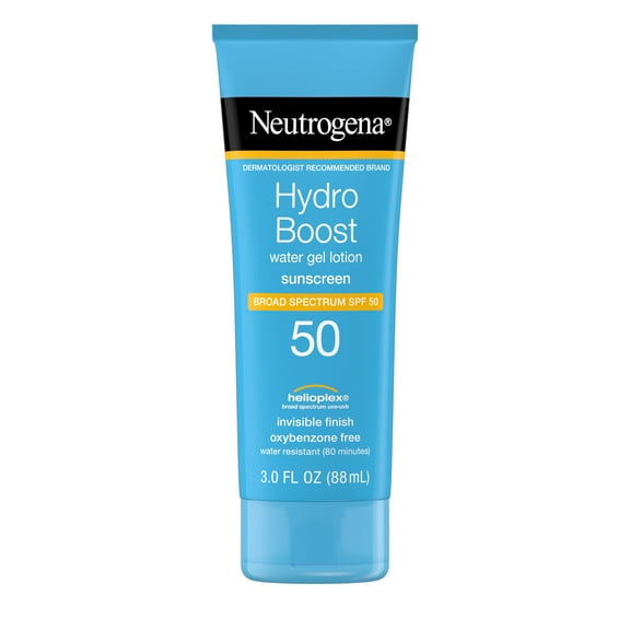Neutrogena Hydro Boost SPF 50 Body & Face Sunscreen Lotion, Hyaluronic Acid Sun Care, 3 fl oz