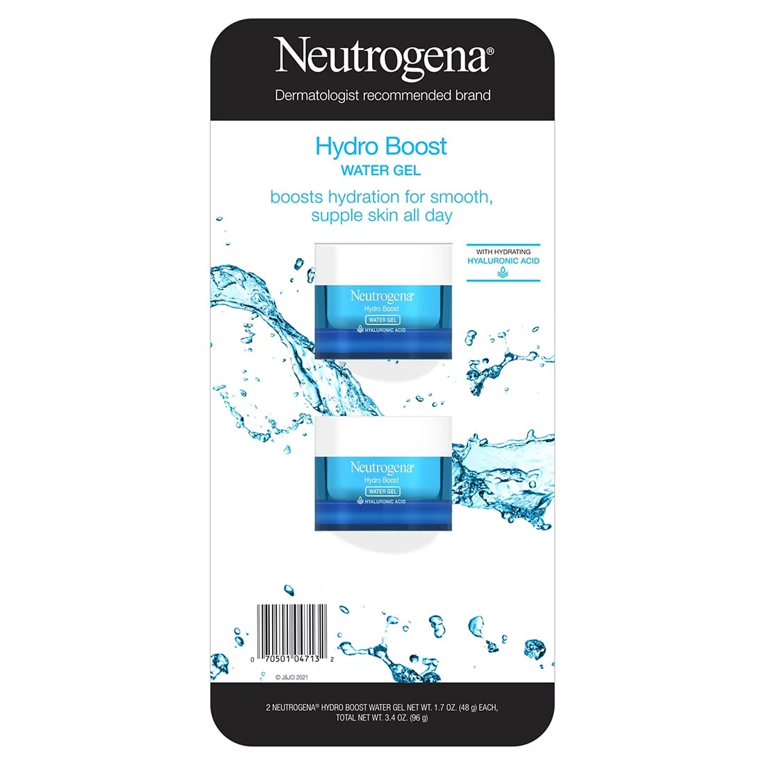 Neutrogena Hydro Boost Water Gel Facial Moisturizer, 2 x 1.7 fl. oz. - image 1 of 2