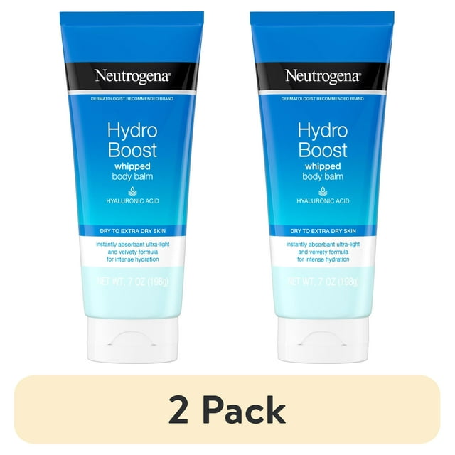 (2 pack) Neutrogena Hydro Boost Whipped Body Balm with Hyaluronic Acid, 7 oz