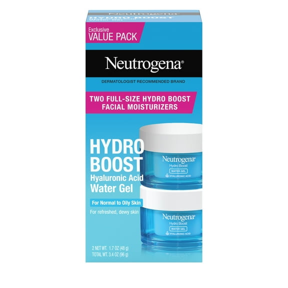 Neutrogena Hydro Boost Hyaluronic Acid Water Gel Moisturizer, 2 x 1.7 oz