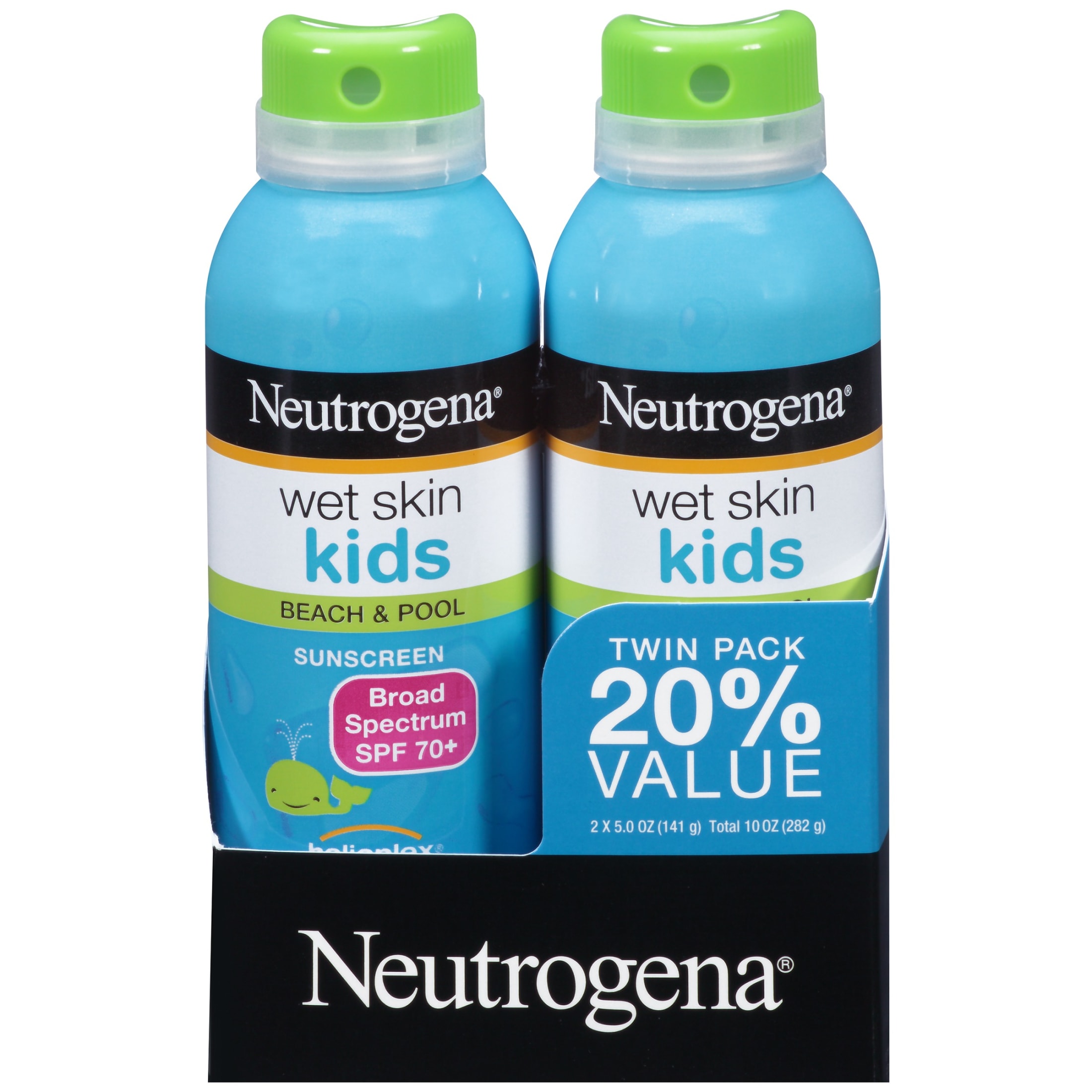 Neutrogena Kids Water-Resistant Sunscreen Spray SPF 70, Oil-Free, 5 oz, Twin Pack - image 1 of 7