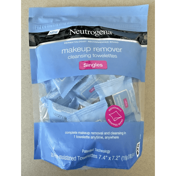 Refresh and Revitalize: Neutrogena Fragrance-Free Makeup Remover Cleansing Towelette Singles - Individually-Wrapped for Daily Face Cleansing - Pack of 20