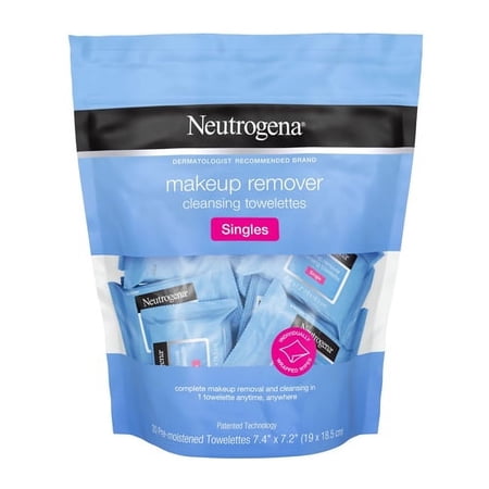 Neutrogena Makeup Remover Cleansing Towelette, Singles, 20 Ea, 2 Pack