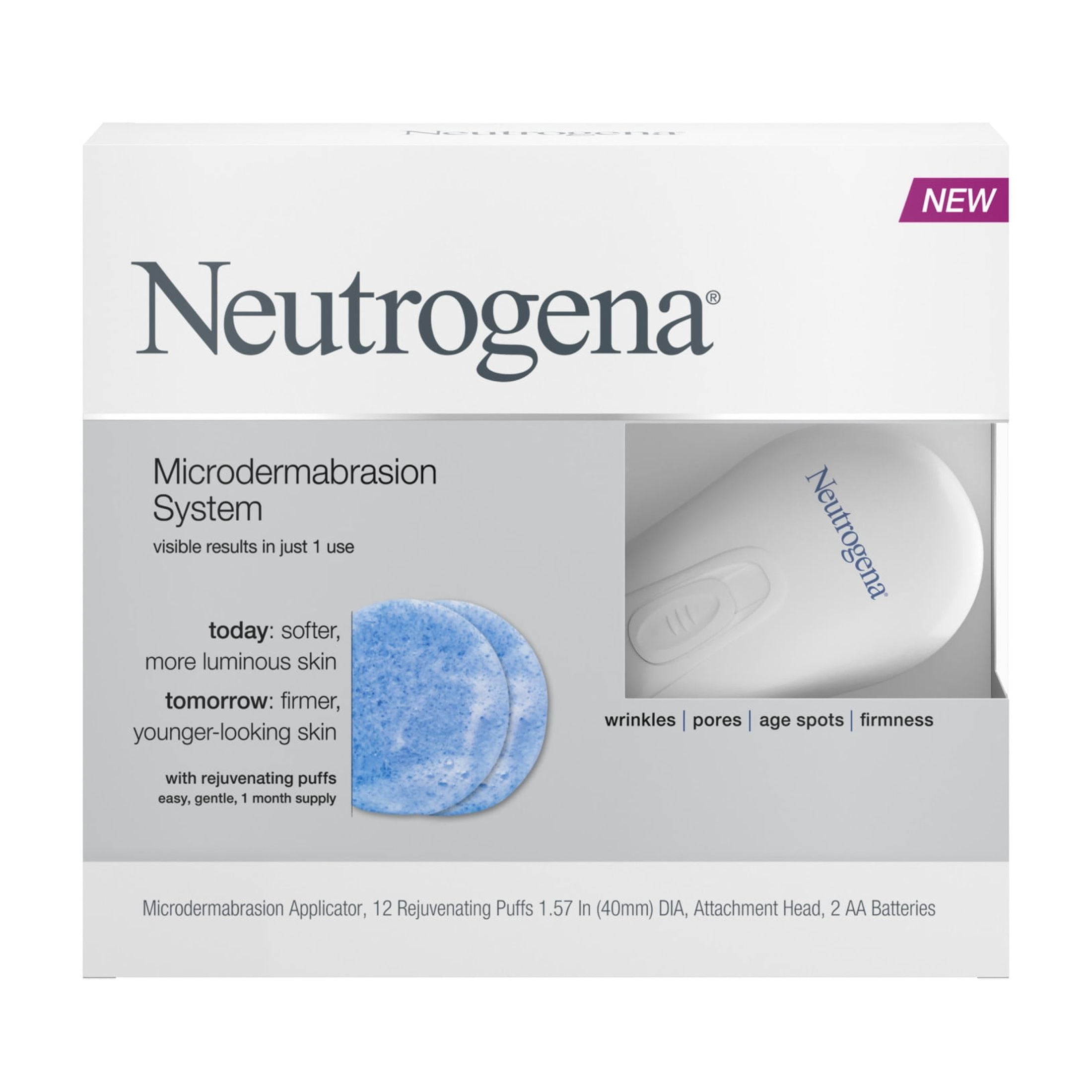 Neutrogena Microdermabrasion Kit, 1 Month Skin Exfoliator w/ Glycerin, 1 Count