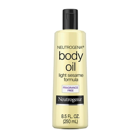 Neutrogena Body Oil For Dry Skin, Light Sesame Formula, Fragrance Free, 8.5 fl. oz