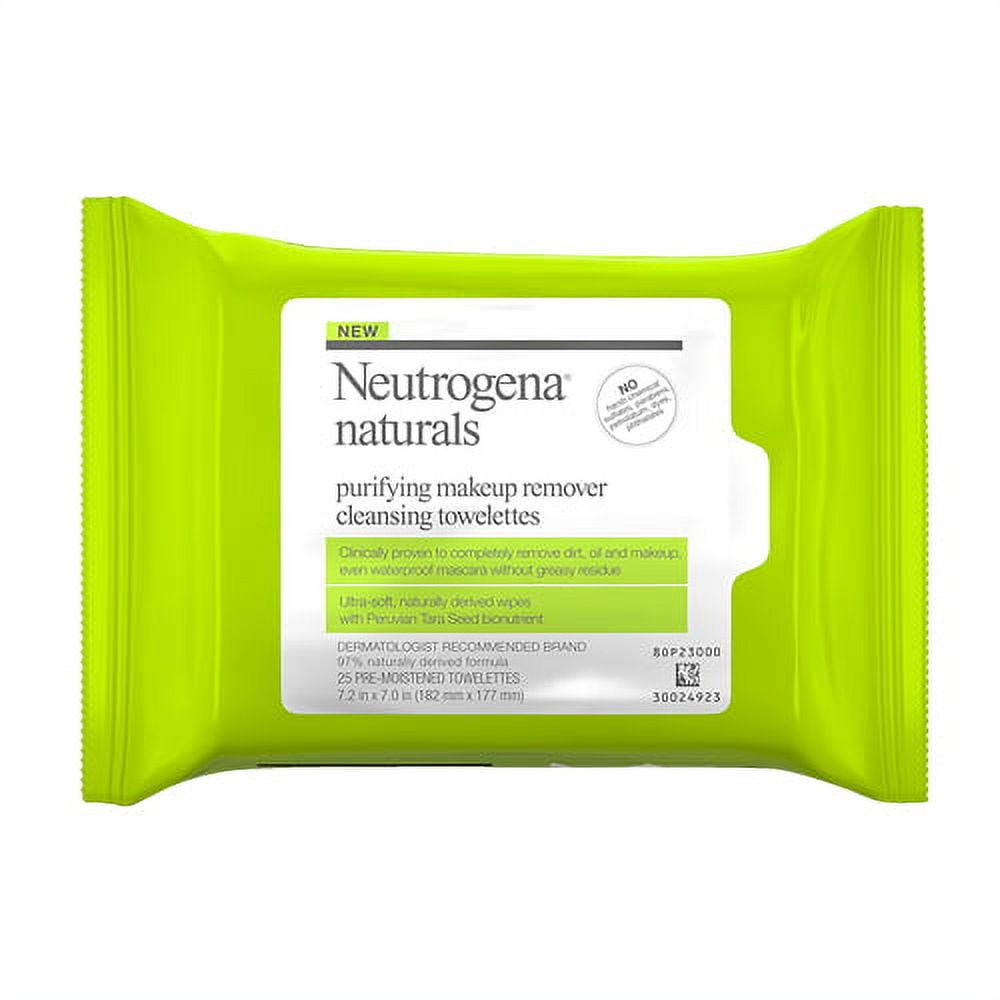 Neutrogena Naturals Purifying Makeup Remover Cleansing Towelettes, 25 Sheets, 6 Pack