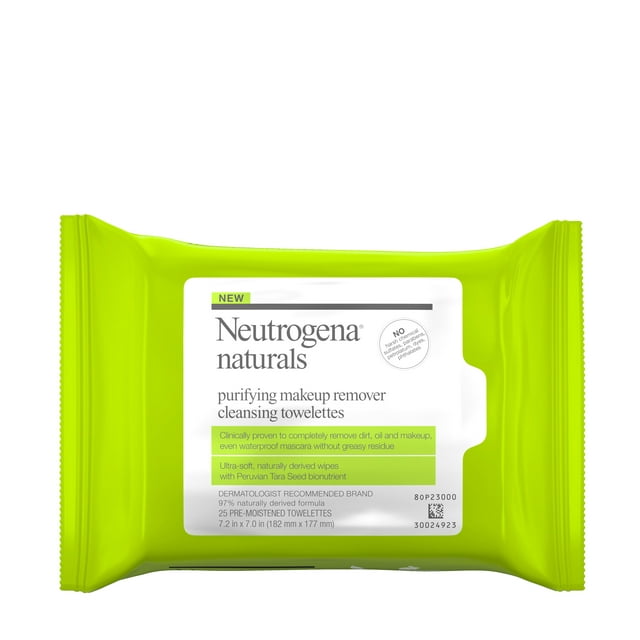 Neutrogena Naturals Purifying Makeup Remover Cleansing Wipes, 25 ct.