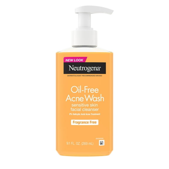 Neutrogena Oil-Free Acne Face Wash, 2% Salicylic Acid, 9.1 fl oz
