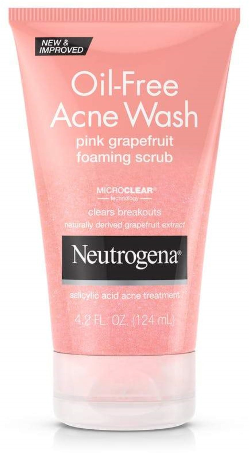 Neutrogena Oil-Free Acne Wash Foaming Scrub, Pink Grapefruit, 4.2 Ounce (Pack of 2)