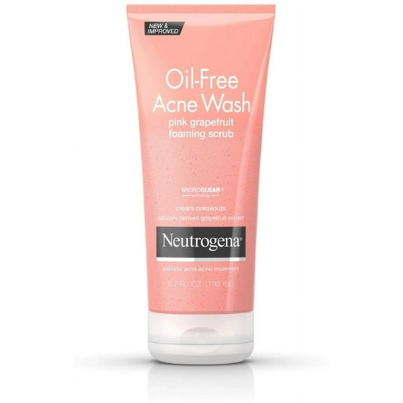 Neutrogena Oil-Free Acne Wash Pink Grapefruit Foaming Scrub 6.70 oz (Pack of 3)