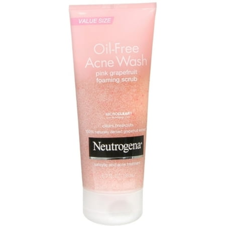 Neutrogena Oil-Free Acne Wash Pink Grapefruit Foaming Scrub 6.70 oz (Pack of 6)