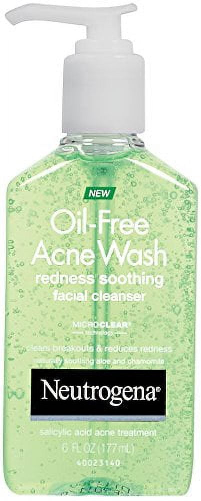 Neutrogena Oil-Free Acne Wash Redness Soothing Facial Cleanser 6 oz Each