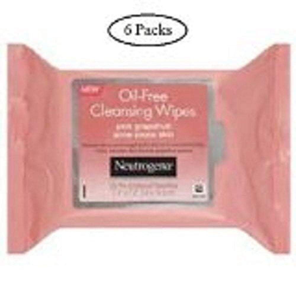 Neutrogena OilFree Cleansing Wipes Pink Grapefruit, 25 Count