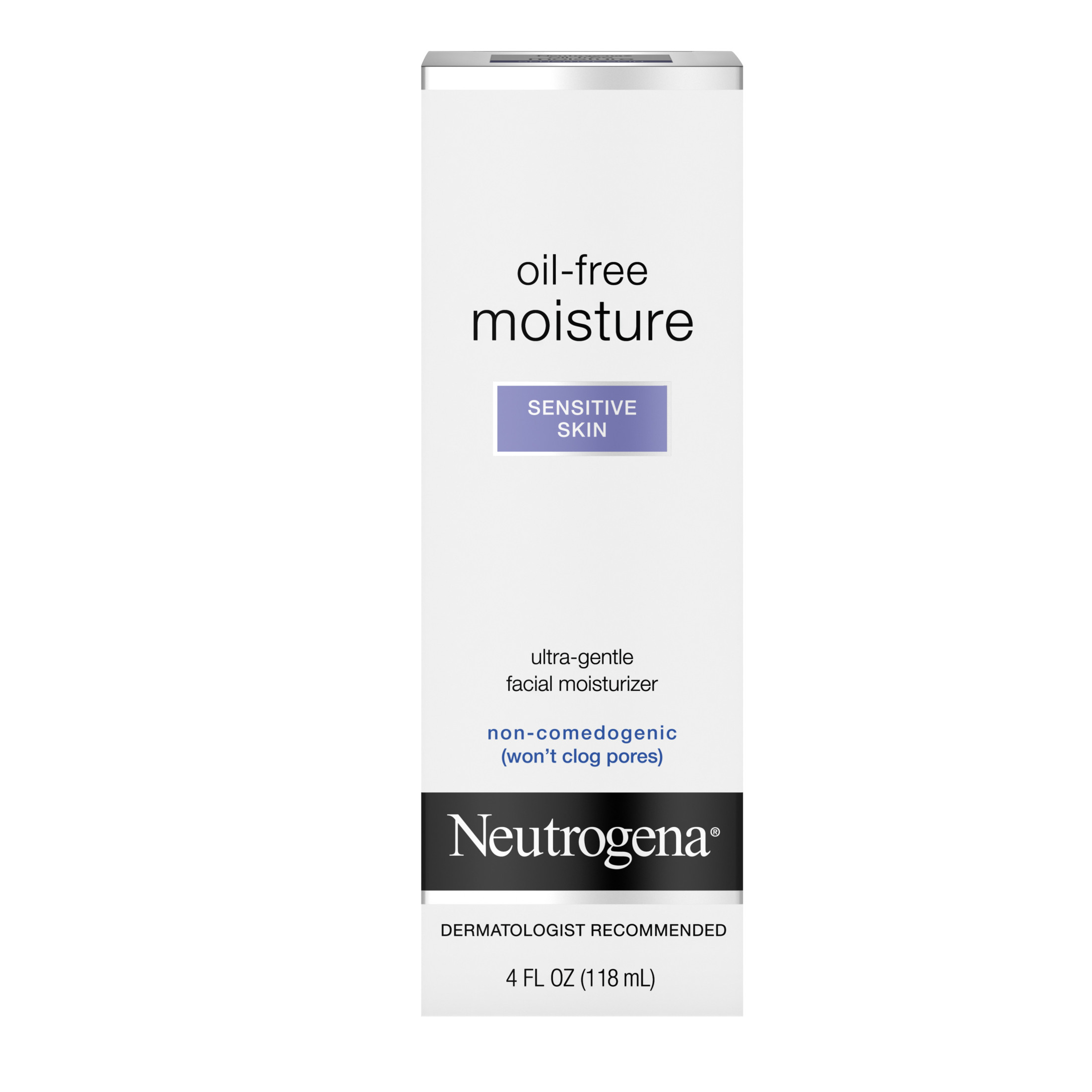 Neutrogena, Oil Free Moisture, Ultra-Gentle Face Moisturizer, Sensitive Skin Care, 4 fl oz (118 ml) - image 1 of 15