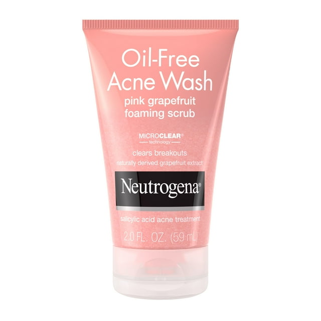 Neutrogena Oil-Free Pink Grapefruit Acne Wash Face Scrub, 2 fl. oz ...