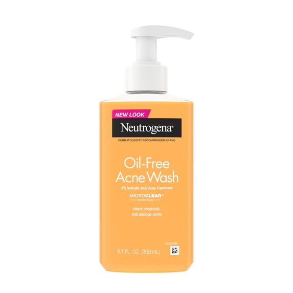 Neutrogena Oil-Free Acne Face Wash, Salicylic Acid Facial Cleanser & Acne Treatment, 9.1 fl oz