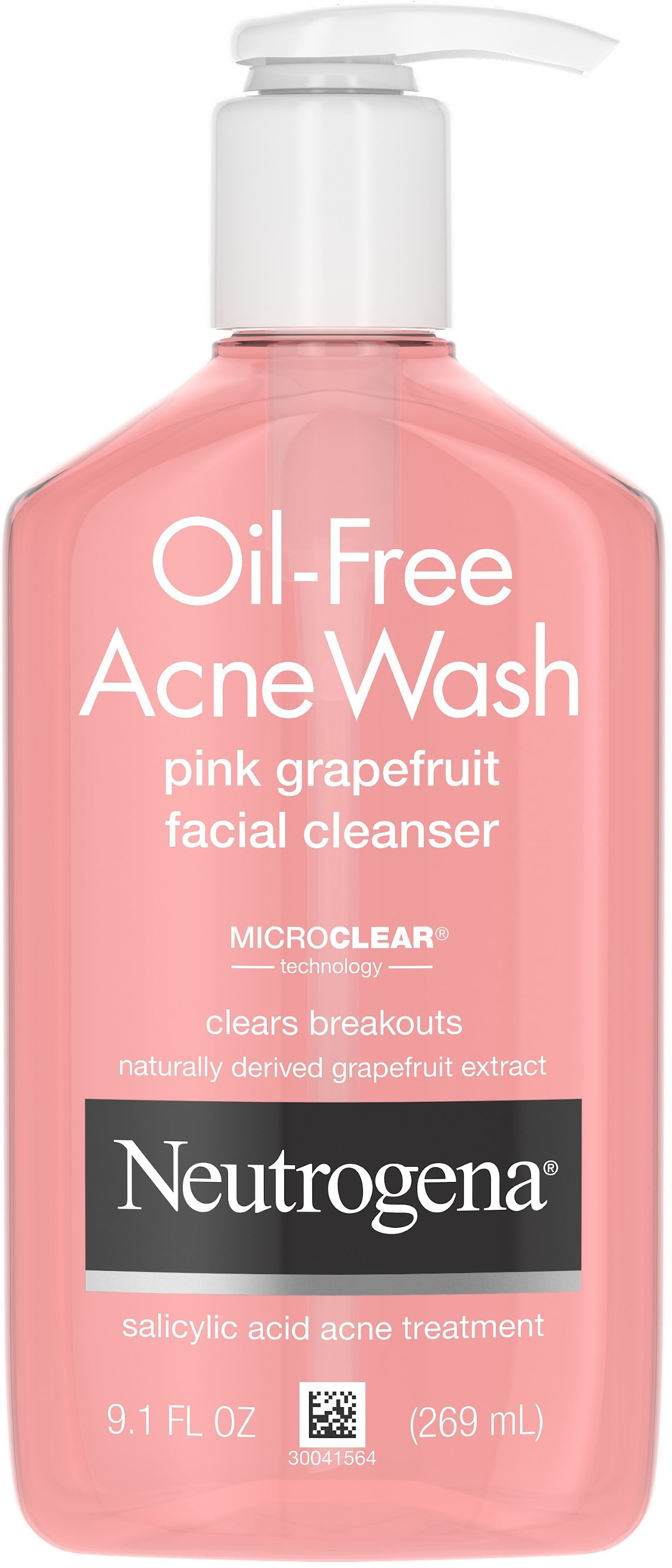 Neutrogena Oil-Free Salicylic Acid Pink Grapefruit Pore Cleansing Acne ...