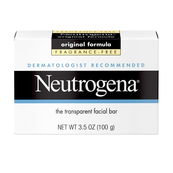 Neutrogena Original Gentle Facial Cleansing Bar, Fragrance-Free Daily Face Soap, 3.5 oz