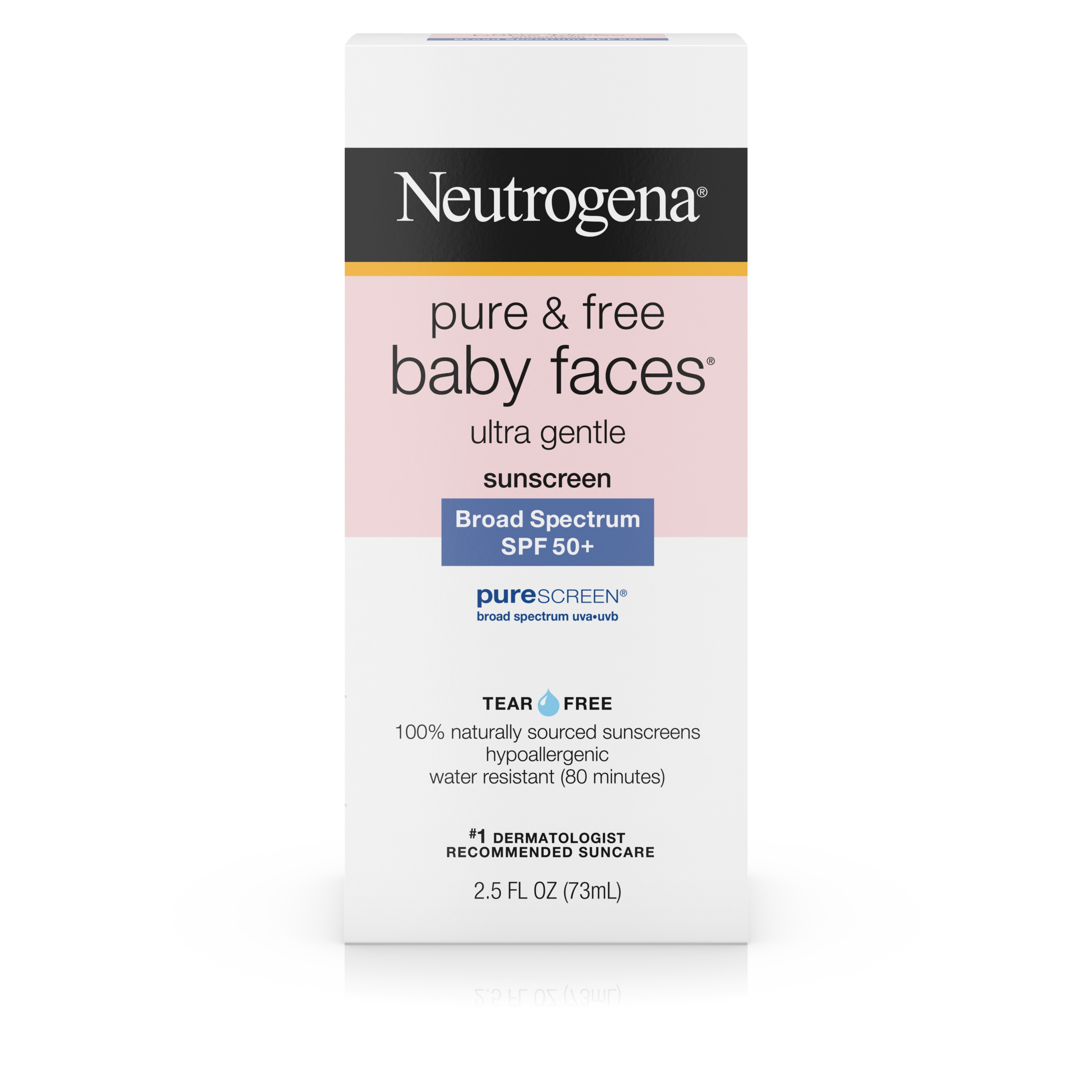 Neutrogena Pure & Free Baby Faces Ultra Gentle Sunscreen Broad Spectrum SPF 45+, 2.5 Oz - image 1 of 6