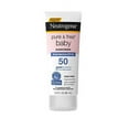 thumbnail image 1 of Neutrogena Pure & Free Baby Mineral Sunscreen Lotion with Broad Spectrum SPF 50 & Zinc Oxide, Water-Resistant, Hypoallergenic & Tear-Free Baby Sunscreen, 3 fl. oz, 1 of 3