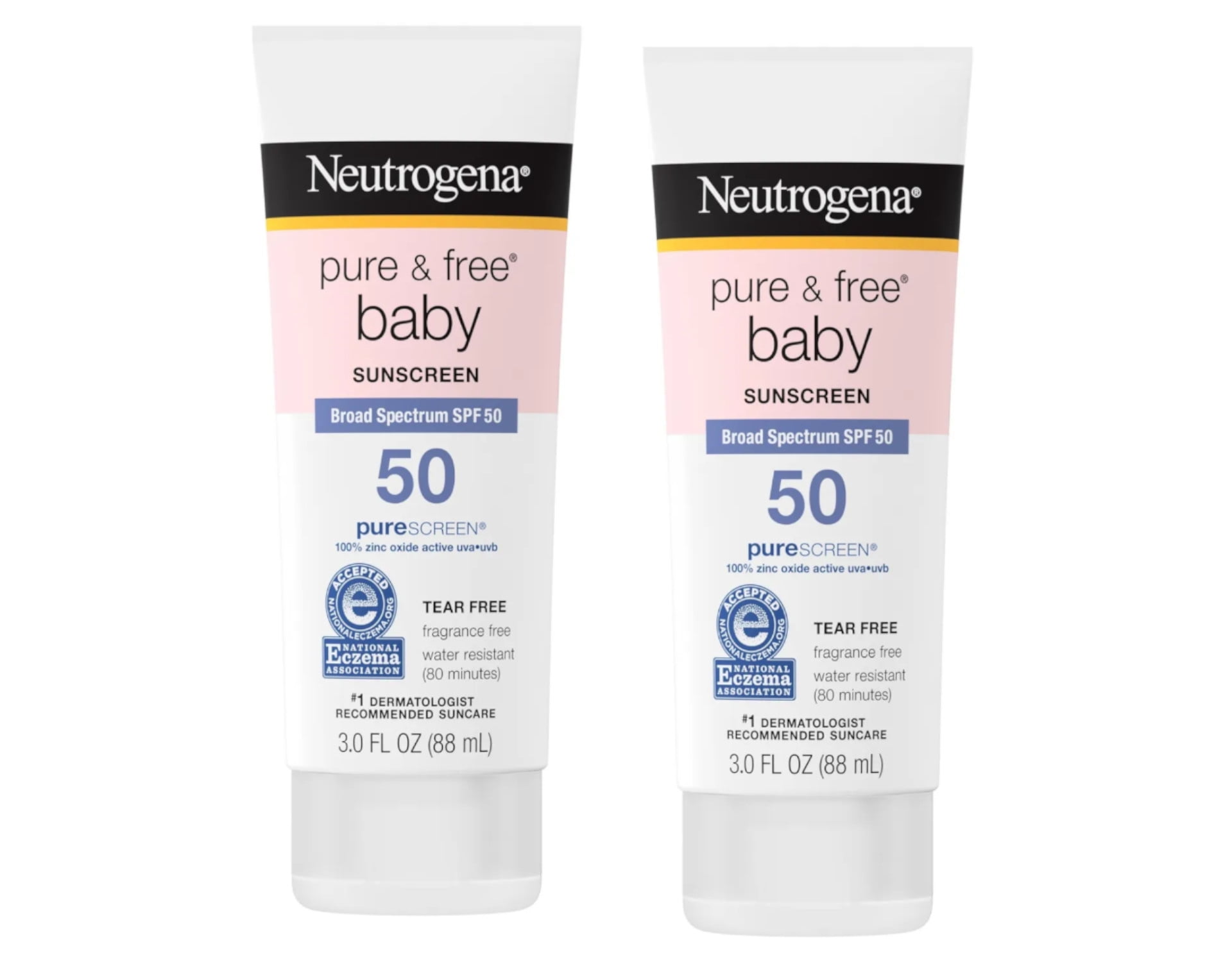 Neutrogena Pure & Free Baby Sunscreen Lotion SPF 50 3 oz (Pack of 2)
