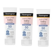 Neutrogena Pure & Free Baby Sunscreen Lotion SPF 50 3 oz Pack of 3