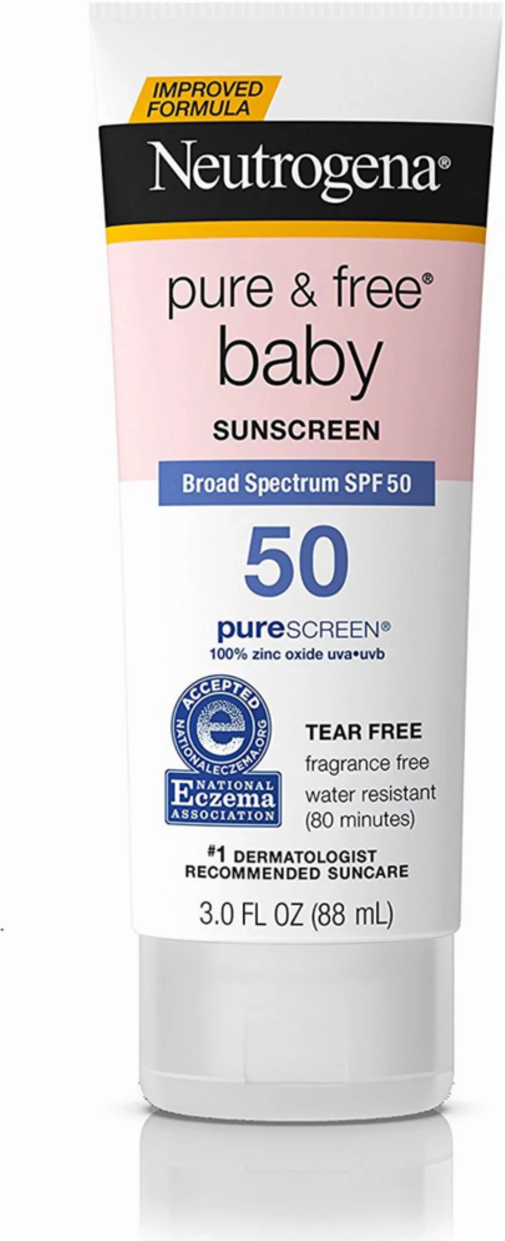Neutrogena Pure & Free Baby Sunscreen Lotion SPF 50 3 oz (Pack of 4)