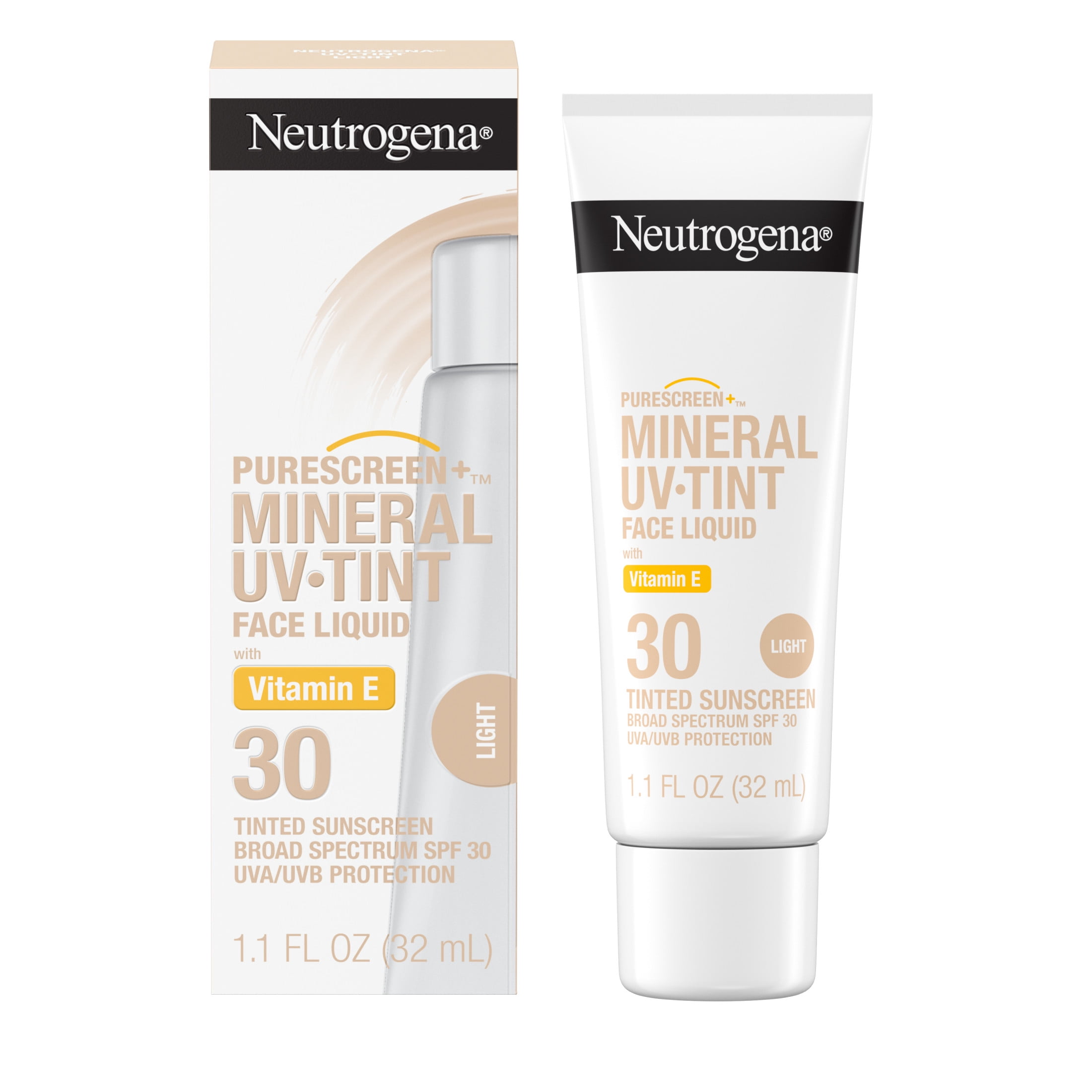 Neutrogena Purescreen+ Tinted Mineral Face Sunscreen, Light,