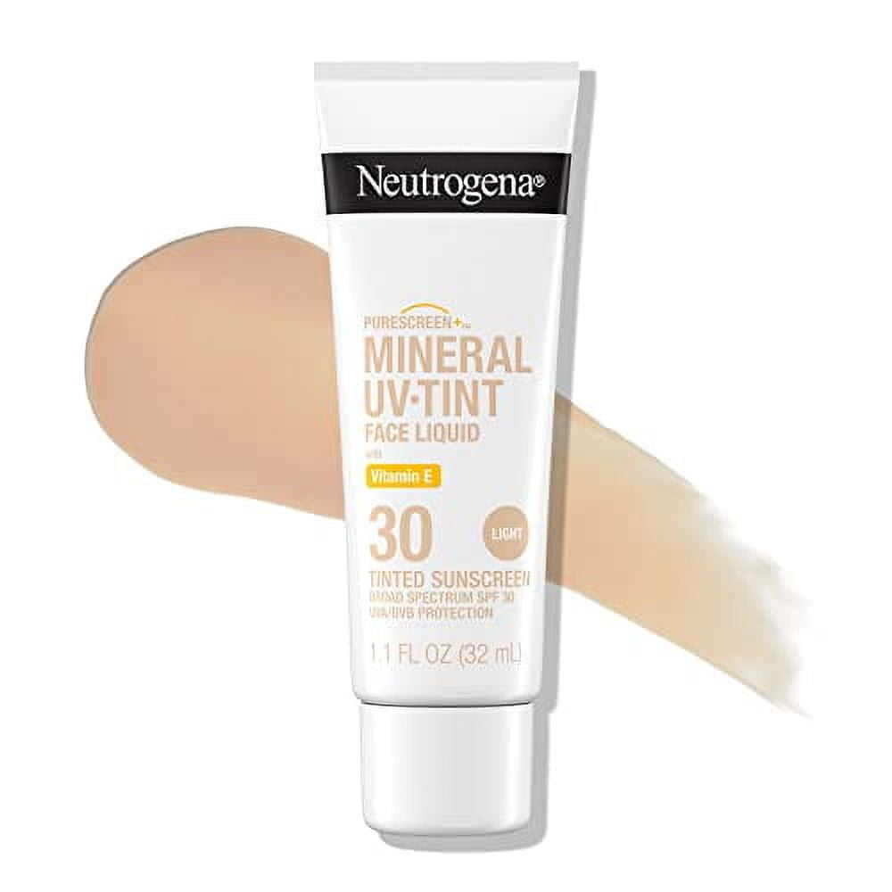 Neutrogena Purescreen+ Tinted Sunscreen for Face with SPF 30, Broad Spectrum Mineral Sunscreen