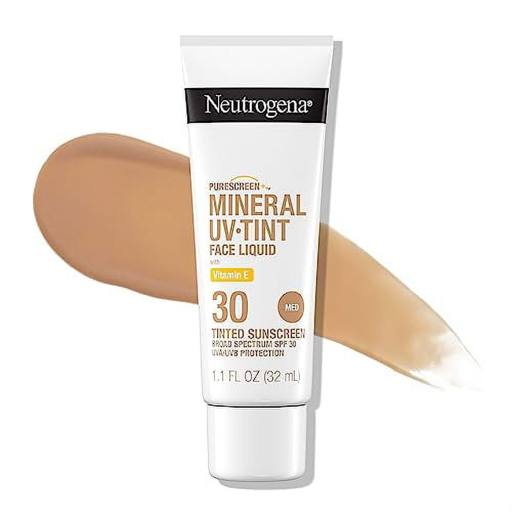 Neutrogena Purescreen+ Tinted Sunscreen for Face with SPF 30, Broad Spectrum Mineral Sunscreen