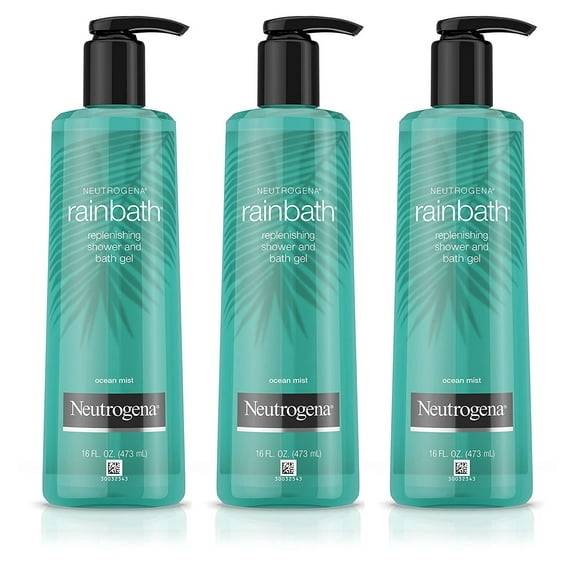 Neutrogena Rainbath Replenishing Shower And Bath Gel, Ocean Mist 16 oz (Pack of 3)