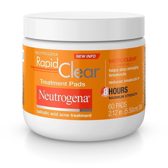 Neutrogena Rapid Clear Maximum Strength Treatment Pads, 60 Count