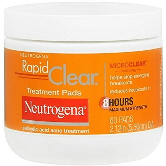 Neutrogena Rapid Clear Maximum Strength Treatment Pads, 60 Count