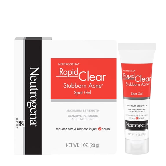 Neutrogena Rapid Clear Acne Spot Treatment, Benzoyl Peroxide 10% Pimple Cream, 1 oz