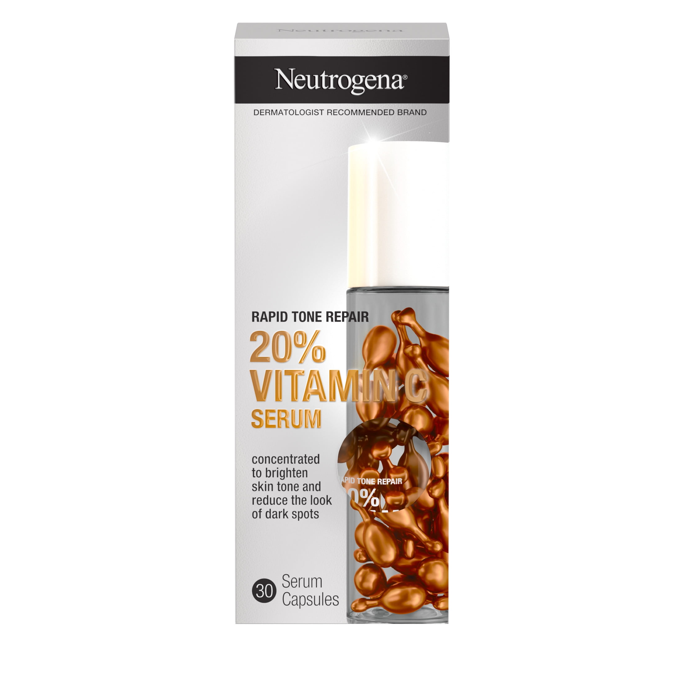 Neutrogena Rapid Tone Repair Brightening Vitamin C Face Serum, 30 Count