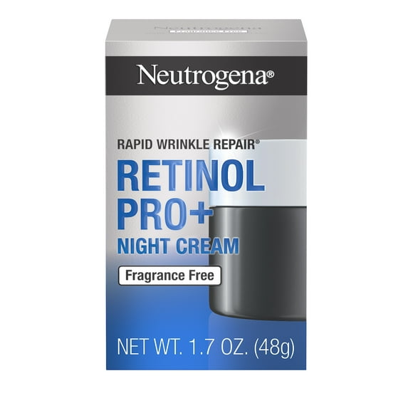 Neutrogena Rapid Wrinkle Repair Cream, Retinol Pro+ Night Moisturizer, 1.7 oz
