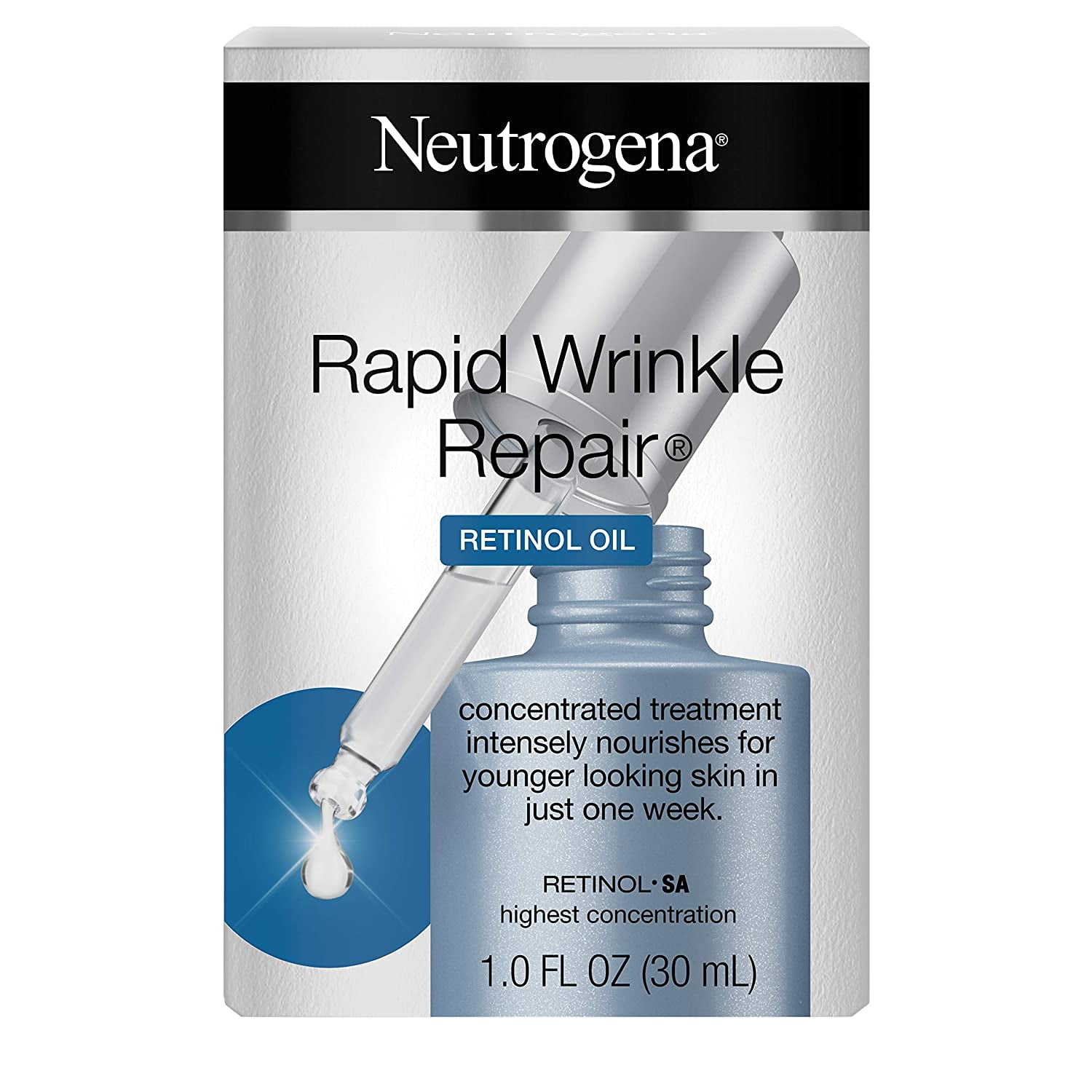 Neutrogena Rapid Wrinkle Repair Face Oil Retinol Serum 1.0 fl oz, 30ml