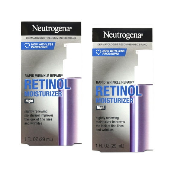 Neutrogena Rapid Wrinkle Repair Moisturizer Night 1 oz (Pack of 2)