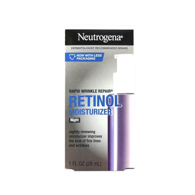 Neutrogena Rapid Wrinkle Repair Night Face Moisturizer with Retinol, 1 Fl. Oz.