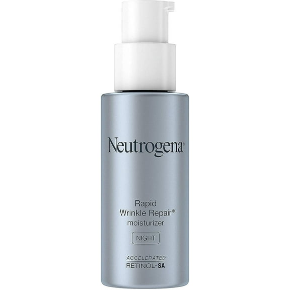 Neutrogena Rapid Wrinkle Repair Retinol Night Face Moisturizer, Daily Anti-Aging Face Cream with Retinol & Hyaluronic Acid to Fight Fine Lines & Wrinkles, 1 fl. oz